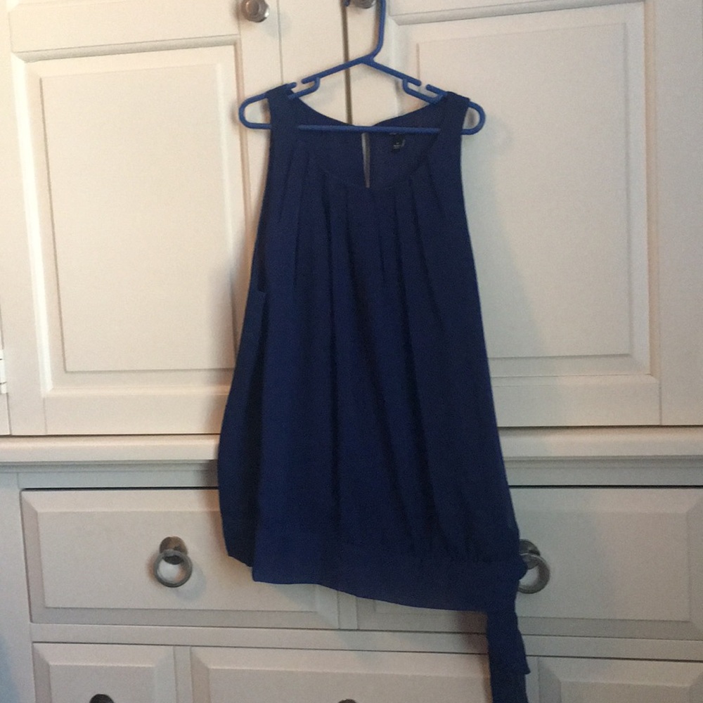 Deep blue wear-to-work tank